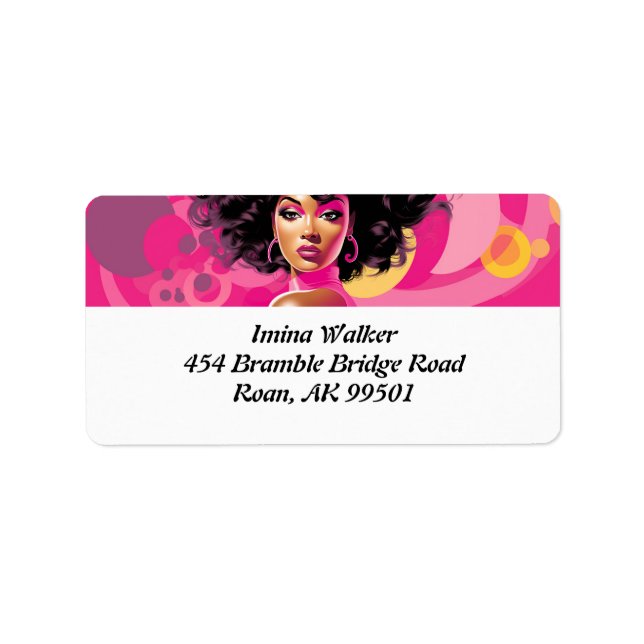 Soulful Splendor: Diva-ish Delight Label Adressetikett (Framsidan)