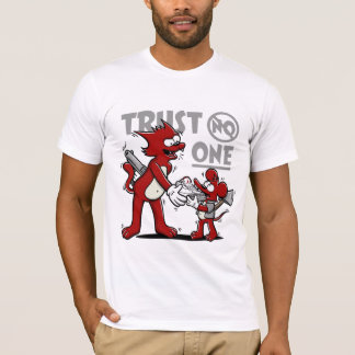 Soulhouse "Trust No One" Red Tecknad Graphic Tee