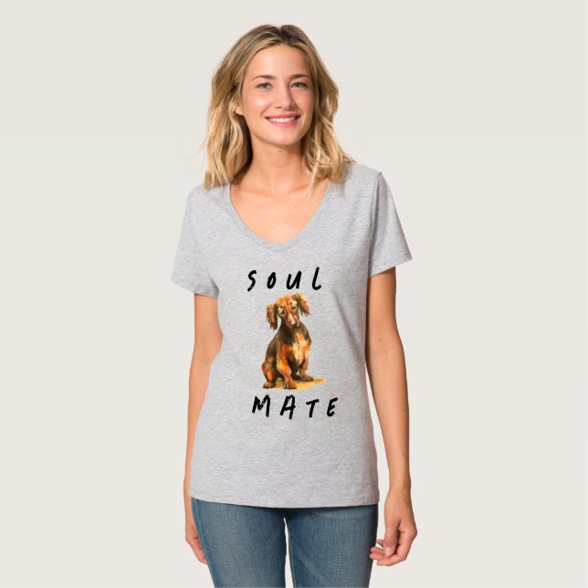 Soulmate korv hund T-Shirt (Hel framsida)