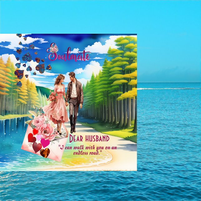 Soulmate Make Romantic Valentine Photo Card (Soulmate Husband Romantic Valentine Photo Card)