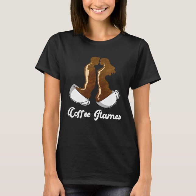 Soulmate Quote Coffee Flames  Twin Flame T Shirt (Framsida)