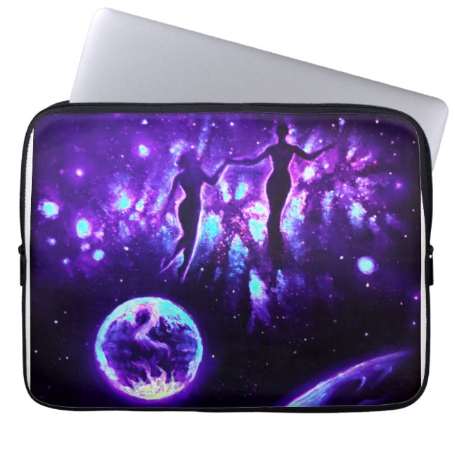 Soulmater i universum i kärlek laptop fodral (Framsidan)