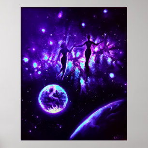Soulmater i universum i kärlek poster