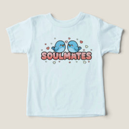 Soulmates: Kawaii Blåfåglar Pastell Kärlek T Shirt