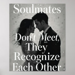 Soulmates Romantic Kärlek Quote Art Poster