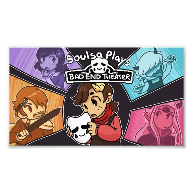 Soulsa spelar upp felaktig slutteaterfotoutskrift fototryck (Framsidan)