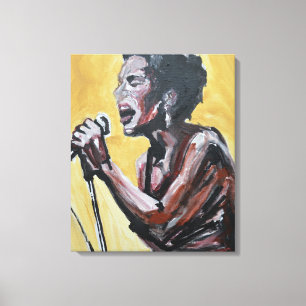 Soulsångerska Neo-Expressionist Canvastryck