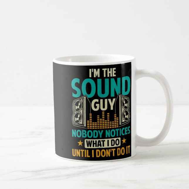 Sound Engineer Tech Husband Dad Funny Dj Disc Jock Kaffemugg (Höger)