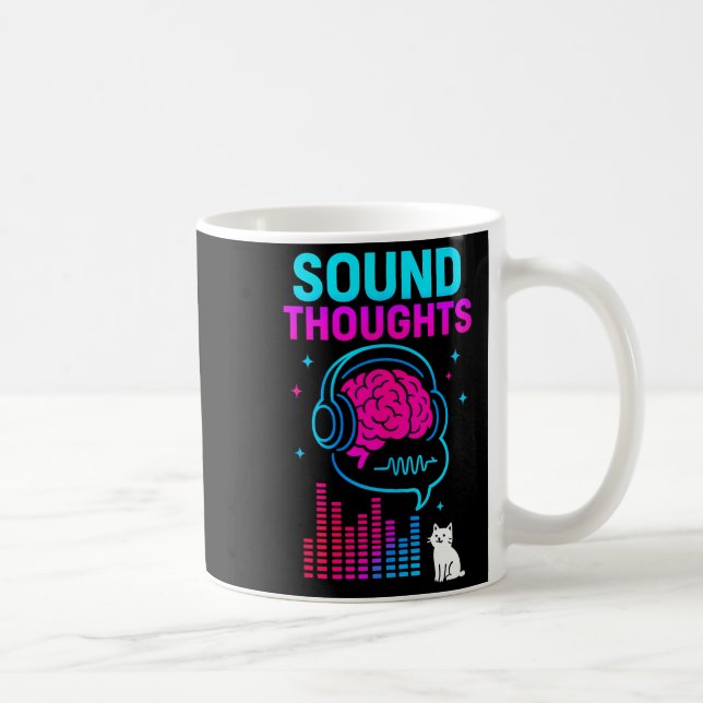 Sound Thoughts Stoic Philosophy Minimalist Slogan  Kaffemugg (Höger)
