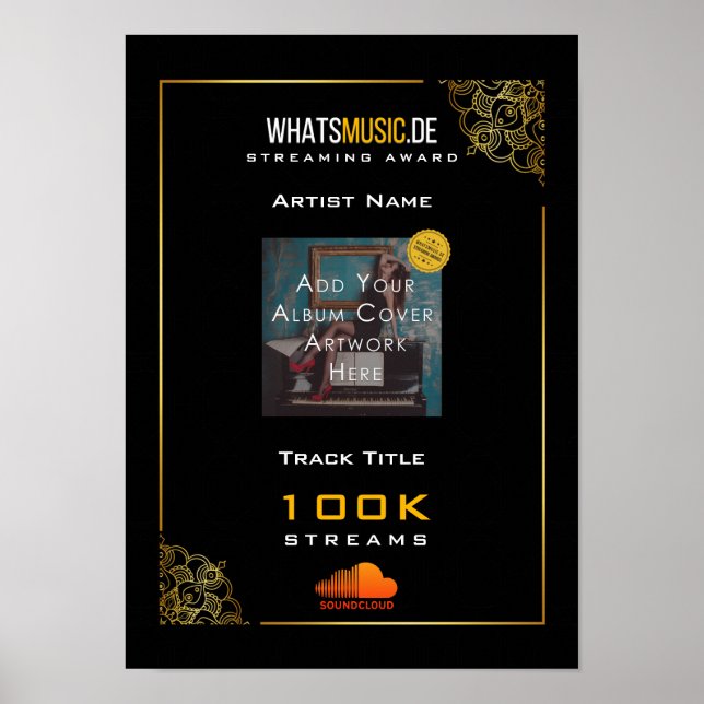 SoundCloud Music Streaming Award Poster (Framsidan)