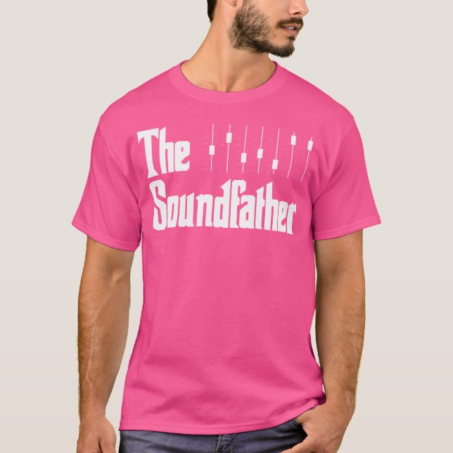 Soundfather Ljud Technician Ingenjör Far T Shirt (Framsida)