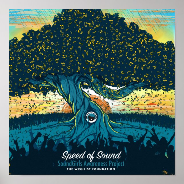 SoundGirls-utskrift, Poster Pappert (projektionsyt (Framsidan)