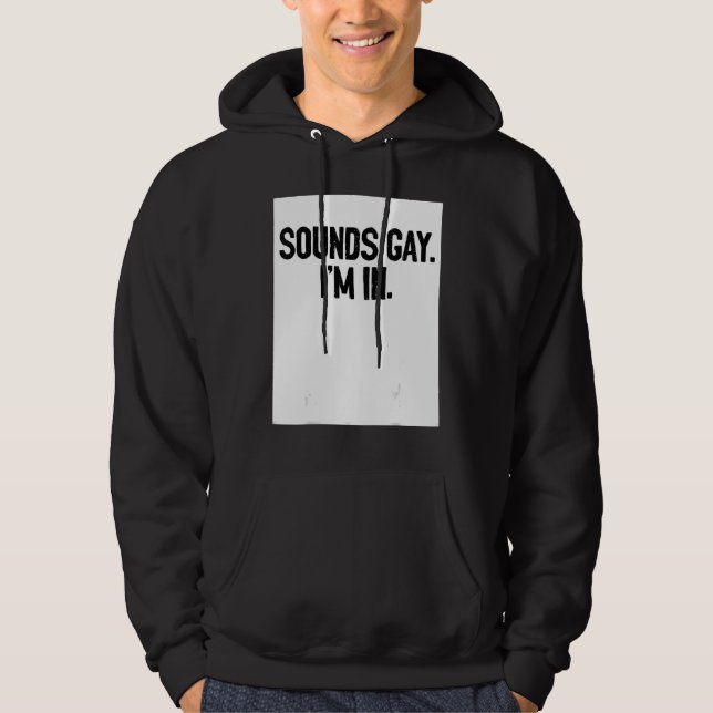 Sounds Gay I'm In Pride Rainbow Love Queer Diversi Hoodie (Framsida)