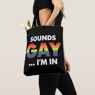 Sounds Gay, jag är regnbåge HBTQ-stolt Tygkasse