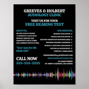 Soundwave Design, Audiolog, Audiology Clinic Poster