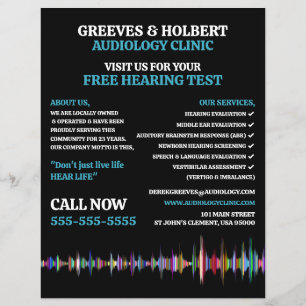 Soundwave Design, Audiolog, Audiology Clinic Reklamblad