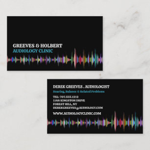 Soundwave Design, Audiolog, Audiology Clinic Visitkort