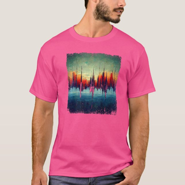 Soundwave Recording Studio Producer Ljud Engineer T Shirt (Framsida)