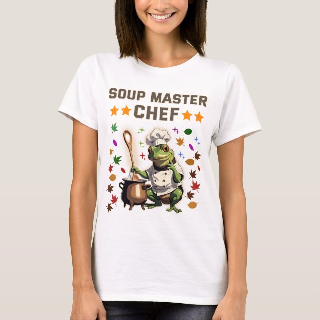  Soup Master Chef Funny Frog T-shirt Sweatshirt T (Framsida)