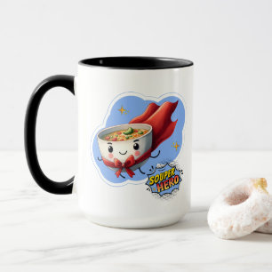 Souper Hero, Toppen Hero Soppa Pun   Mugg