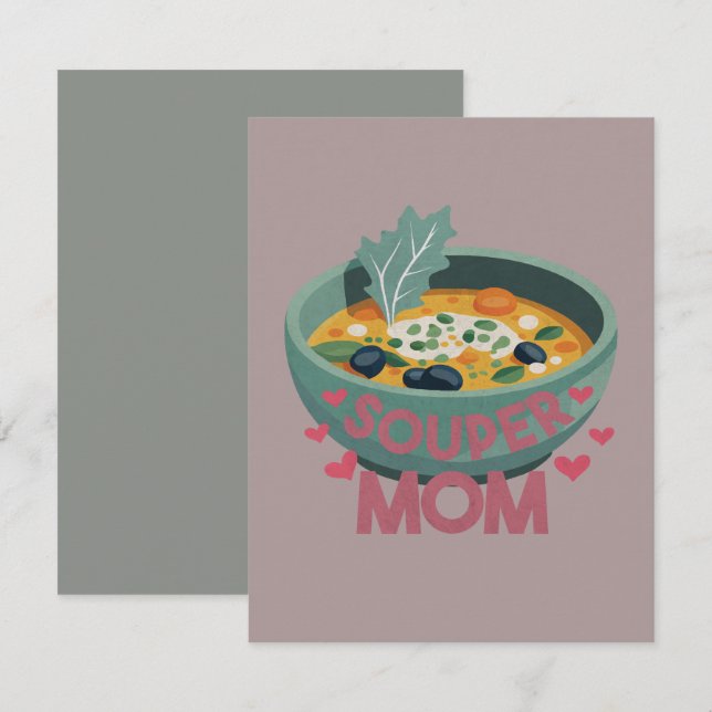 Souper Mamma Anteckningskort (Fram/baksida)