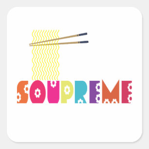 Soupreme Fyrkantigt Klistermärke