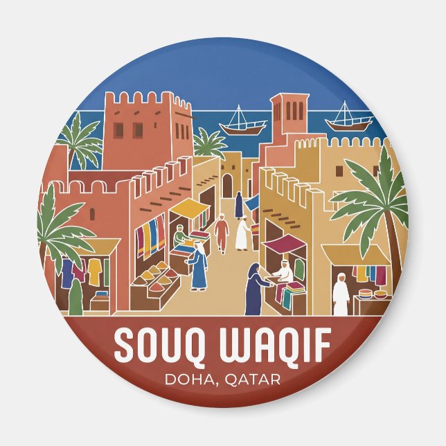 Souq Waqif Qatar Magnet (Framsidan)