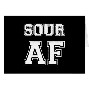 SOUR AF-kort Hälsningskort