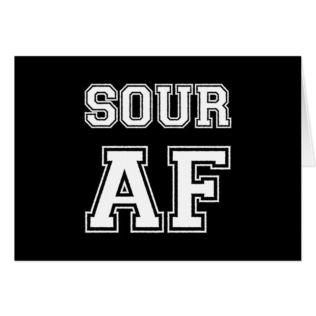 SOUR AF-kort Hälsningskort (Framsidan Horizontal)