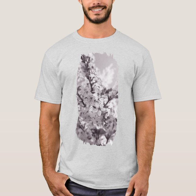 Sour Cherry Träd Black and White T Shirt (Framsida)