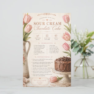 Sour Cream Chokladtårta Recept, Rosa Tulpaner Kort