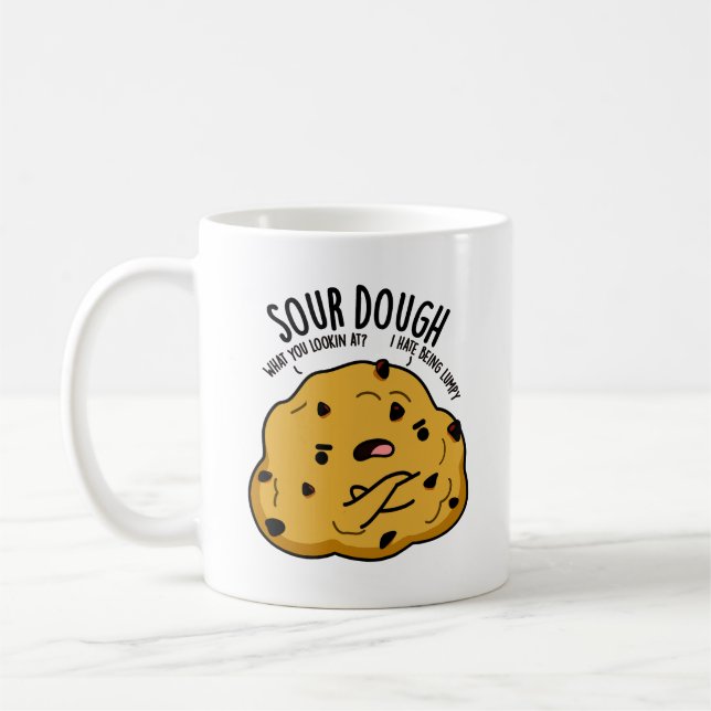 Sour Dough Funny Baking Pun Kaffemugg (Vänster)