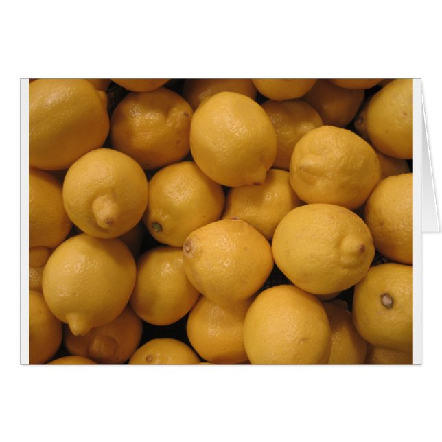 Sour Gult Lemons Hälsningskort (Framsidan Horizontal)