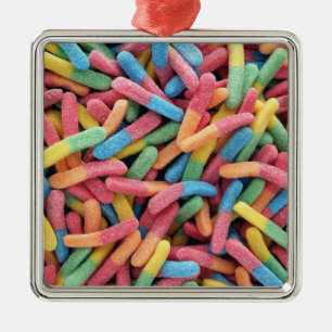 Sour Gummy Mask Julgransprydnad Metall