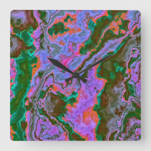 Sour Marble Fyrkantig Klocka