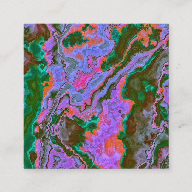 Sour Marble Fyrkantigt Visitkort (Framsida)