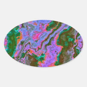 Sour Marble Ovalt Klistermärke