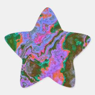 Sour Marble Stjärnformat Klistermärke