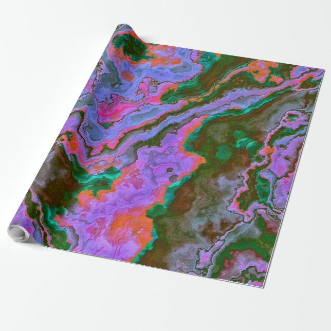 Sour Marble Wrapping Papper Presentpapper (Utrullad)