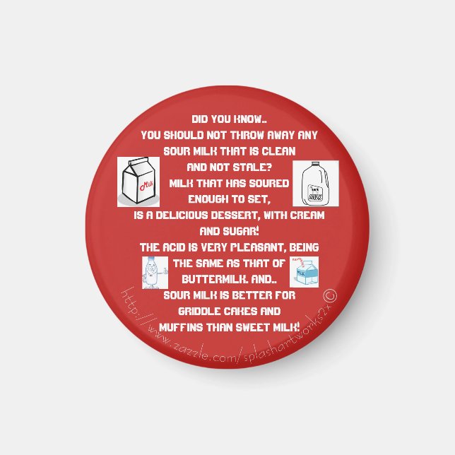 "Sour Mjölk" Magnet (Framsidan)