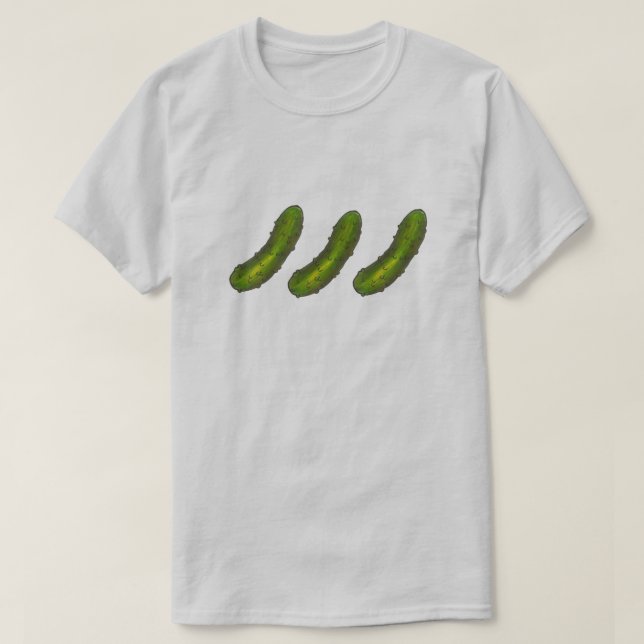 Sour Pickles Crunchy Grönt Kosher Dill Pickle Food T-shirt (Design framsida)
