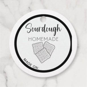 SOURDOUERADE MÄRKRE, HEMMADE WAFFLE MÄRKRE GÅVOR ETIKETTER