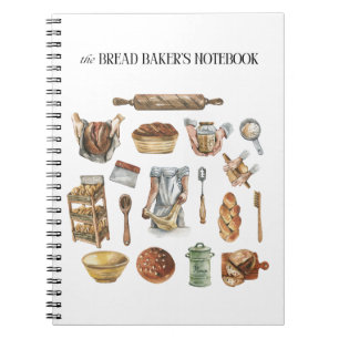 Sourdough baker notebook, recept notebook (bärbar) anteckningsbok