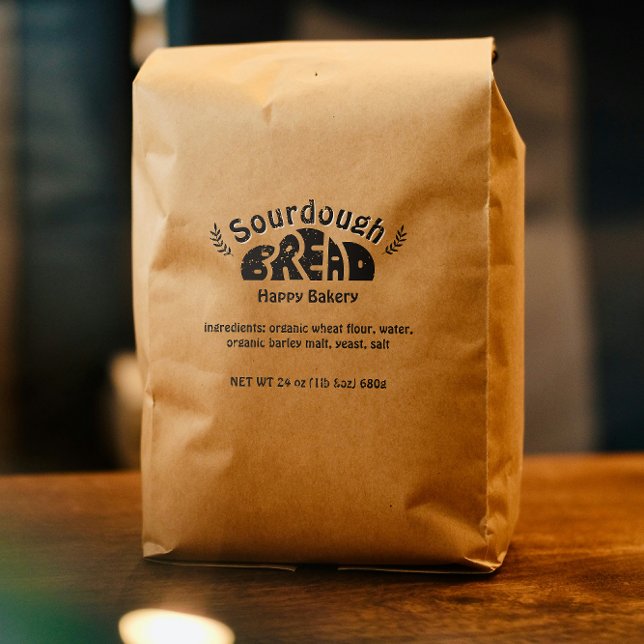 Sourdough Bread Bakery Business Ingredients Modern Stämpel (Sourdough Bread Bakery Business Ingredients Modern Rubber Stamp)