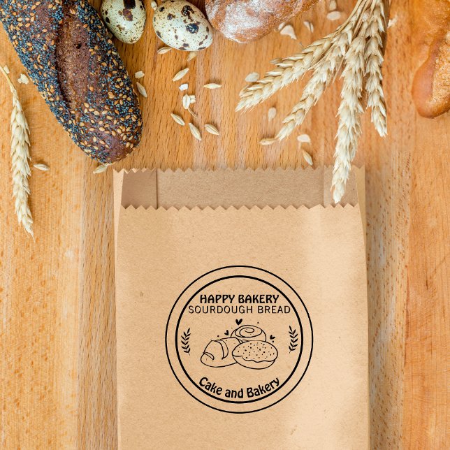 Sourdough Bread Bakery Business Promotive Modern Stämpel (Sourdough Bread Bakery Business Promotional Modern Rubber Stamp)