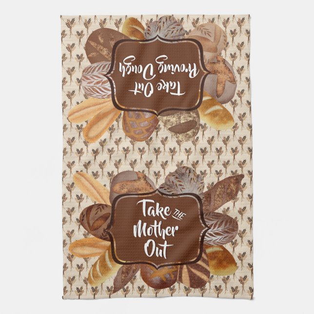 Sourdough Bread Baking Personlig Kitchen Towel Kökshandduk (Vertikal)