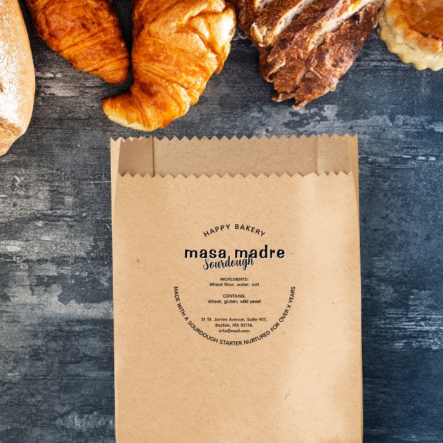 Sourdough Bread Cottage Law Baking Ingredients Stämpel (Sourdough Bread Cottage Law Baking Ingredients Rubber Stamp)