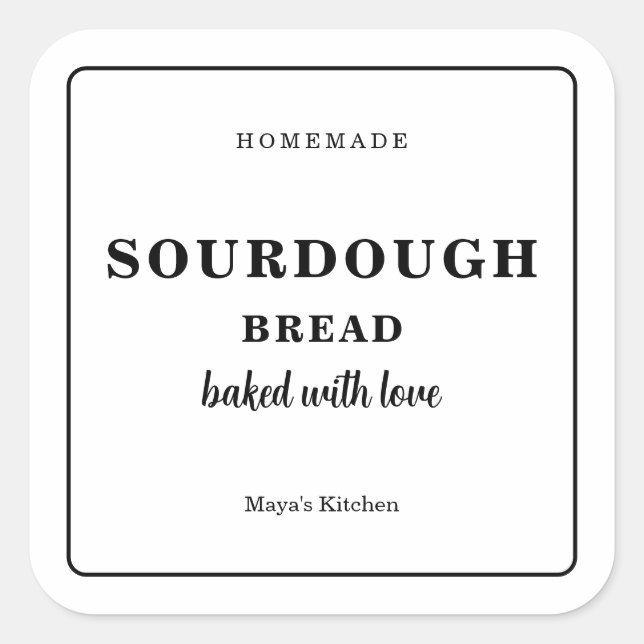 Sourdough Bröd Klistermärken (Framsida)
