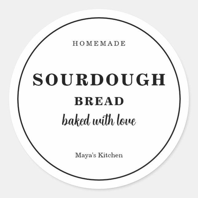 Sourdough Bröd Klistermärken (Framsida)