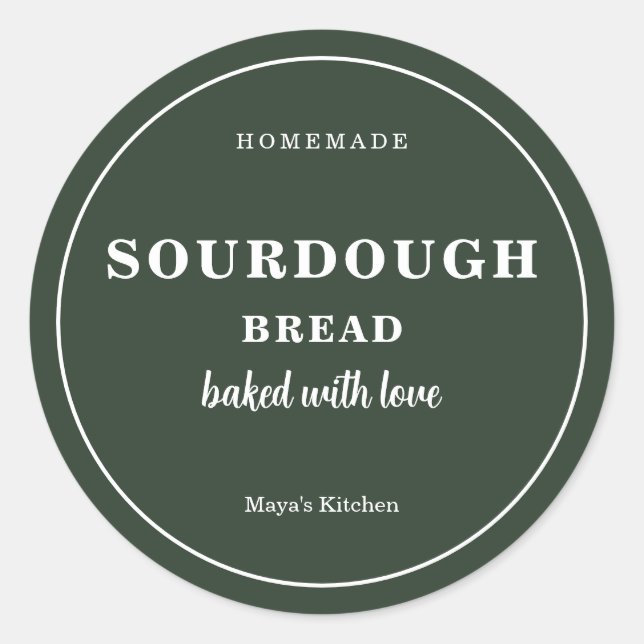 Sourdough Bröd Klistermärken (Framsida)